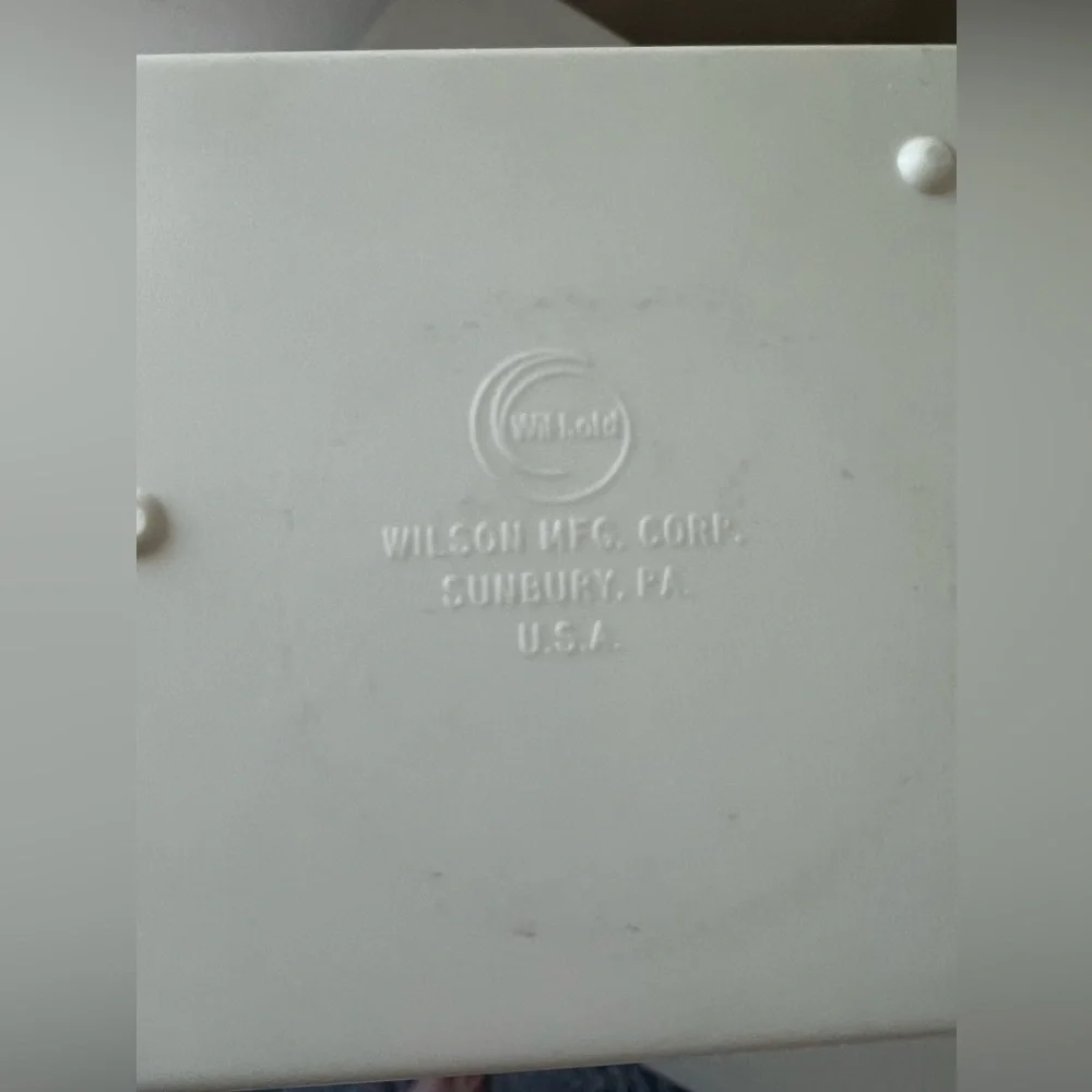 Vintage Wilson Wil-Hold Plastic Storage Box | White Embossed Roses